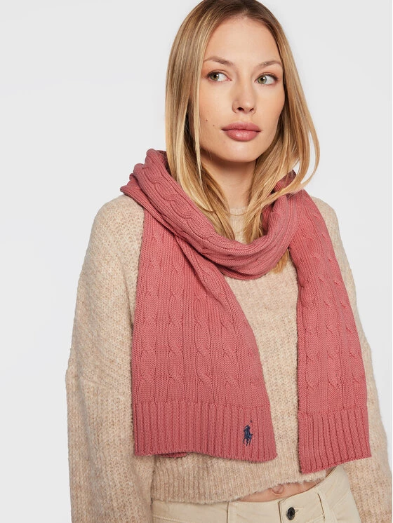 Polo Ralph Lauren Γυναίκες Φουλάρια Πασμίνα Ct Cbl Scarf 455888195003 Ροζ 6 Polo Ralph Lauren Γυναίκες Φουλάρια Πασμίνα Ct Cbl Scarf 455888195003 Ροζ - Image 4