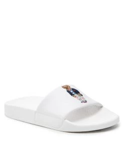 Polo Ralph Lauren Γυναίκες Παντόφλες Polo Slide 809861591003 Λευκό