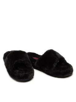 Polo Ralph Lauren Γυναίκες Παντόφλες Σπιτιού Fur Slide RF103304 Μαύρο -Polo Ralph Lauren Κατάστημα unnamed file 1333