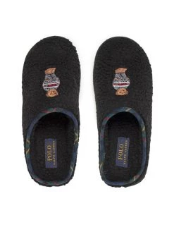 Polo Ralph Lauren Γυναίκες Παντόφλες Σπιτιού Charlotte Scuff Bear RF103286 Μαύρο -Polo Ralph Lauren Κατάστημα unnamed file 1340