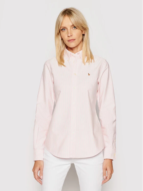 Polo Ralph Lauren Γυναίκες Casual Πουκάμισα Πουκάμισο Washed Oxford 211743355 Ροζ Slim Fit 3 Polo Ralph Lauren Γυναίκες Casual Πουκάμισα Πουκάμισο Washed Oxford 211743355 Ροζ Slim Fit