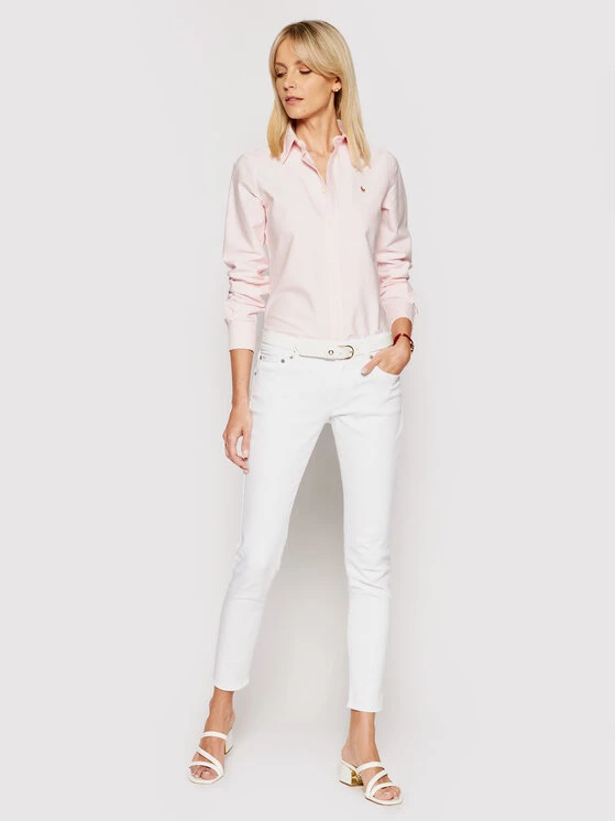 Polo Ralph Lauren Γυναίκες Casual Πουκάμισα Πουκάμισο Washed Oxford 211743355 Ροζ Slim Fit 4 Polo Ralph Lauren Γυναίκες Casual Πουκάμισα Πουκάμισο Washed Oxford 211743355 Ροζ Slim Fit - Image 2