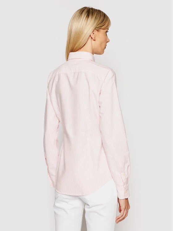 Polo Ralph Lauren Γυναίκες Casual Πουκάμισα Πουκάμισο Washed Oxford 211743355 Ροζ Slim Fit 5 Polo Ralph Lauren Γυναίκες Casual Πουκάμισα Πουκάμισο Washed Oxford 211743355 Ροζ Slim Fit - Image 3