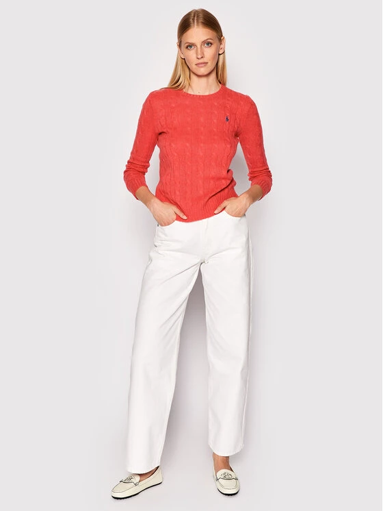 Polo Ralph Lauren Γυναίκες Πουλόβερ 211875831003 Κόκκινο Regular Fit 4 Polo Ralph Lauren Γυναίκες Πουλόβερ 211875831003 Κόκκινο Regular Fit - Image 2