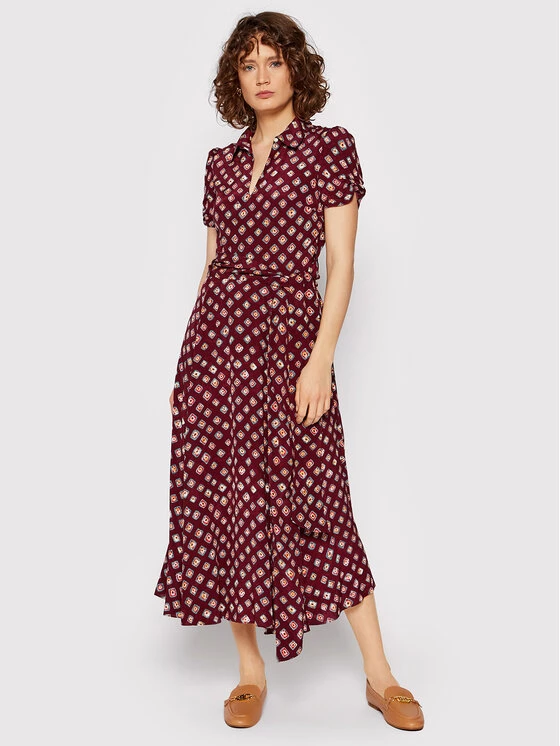 Polo Ralph Lauren Γυναίκες Καθημερινά Φορέματα Φόρεμα καθημερινό 211857037001 Μπορντό Regular Fit 4 Polo Ralph Lauren Γυναίκες Καθημερινά Φορέματα Φόρεμα καθημερινό 211857037001 Μπορντό Regular Fit - Image 2