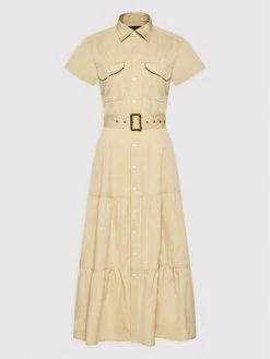 Polo Ralph Lauren Γυναίκες Φορέματα σε Στυλ Πουκάμισο & Σεμιζιέ Φόρεμα πουκάμισο 211857018001 Μπεζ Regular Fit -Polo Ralph Lauren Κατάστημα unnamed file 1861