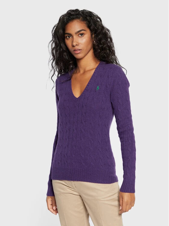 Polo Ralph Lauren Γυναίκες Πουλόβερ 211875832012 Μωβ Regular Fit 3 Polo Ralph Lauren Γυναίκες Πουλόβερ 211875832012 Μωβ Regular Fit