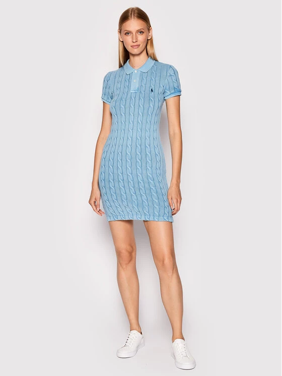 Polo Ralph Lauren Γυναίκες Πλεκτά Φορέματα Φόρεμα υφασμάτινο 211838098004 Μπλε Regular Fit 4 Polo Ralph Lauren Γυναίκες Πλεκτά Φορέματα Φόρεμα υφασμάτινο 211838098004 Μπλε Regular Fit - Image 2