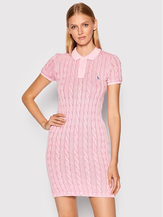 Polo Ralph Lauren Γυναίκες Πλεκτά Φορέματα Φόρεμα υφασμάτινο 211838098003 Ροζ Regular Fit 3 Polo Ralph Lauren Γυναίκες Πλεκτά Φορέματα Φόρεμα υφασμάτινο 211838098003 Ροζ Regular Fit