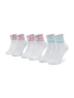 Polo Ralph Lauren Γυναίκες Ψηλές Κάλτσες Σετ 3 ζευγάρια ψηλές κάλτσες γυναικείες 455873517002 Λευκό