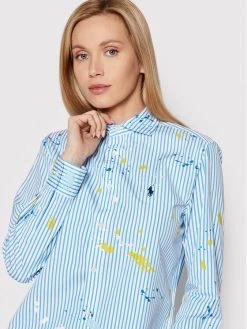 Polo Ralph Lauren Γυναίκες Casual Πουκάμισα Πουκάμισο 211784162003 Μπλε Relaxed Fit -Polo Ralph Lauren Κατάστημα unnamed file 2426