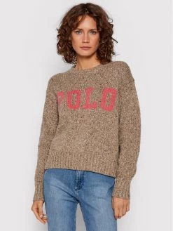 Polo Ralph Lauren Γυναίκες Πουλόβερ Lsl 211815712003 Καφέ Regular Fit