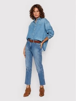 Polo Ralph Lauren Γυναίκες Casual Πουκάμισα Τζιν πουκάμισο 211843863001 Μπλε Relaxed Fit -Polo Ralph Lauren Κατάστημα unnamed file 2455