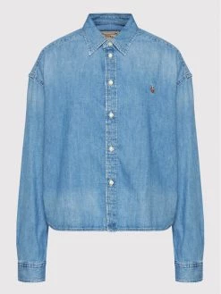 Polo Ralph Lauren Γυναίκες Casual Πουκάμισα Τζιν πουκάμισο 211843863001 Μπλε Relaxed Fit -Polo Ralph Lauren Κατάστημα unnamed file 2458