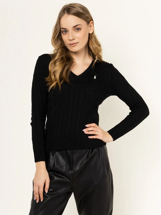 Polo Ralph Lauren Γυναίκες Πουλόβερ Kimberly 211580008039 Μαύρο Regular Fit 3 Polo Ralph Lauren Γυναίκες Πουλόβερ Kimberly 211580008039 Μαύρο Regular Fit