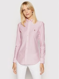 Polo Ralph Lauren Κατάστημα 8 Polo Ralph Lauren Γυναίκες Casual Πουκάμισα Πουκάμισο Oxford 211664416 Ροζ Slim Fit