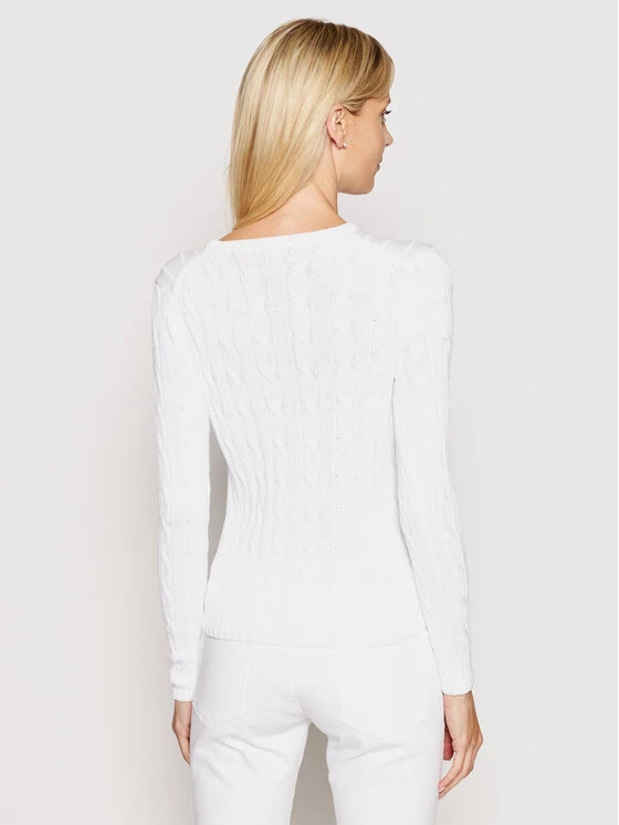 Polo Ralph Lauren Γυναίκες Πουλόβερ Julianna 211580009005 Λευκό Slim Fit 5 Polo Ralph Lauren Γυναίκες Πουλόβερ Julianna 211580009005 Λευκό Slim Fit - Image 3