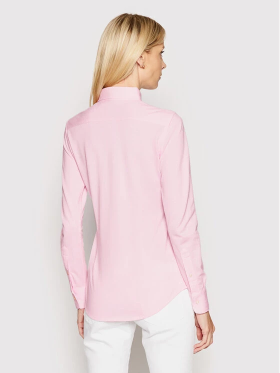 Polo Ralph Lauren Γυναίκες Casual Πουκάμισα Πουκάμισο Heidi 211664427002 Ροζ Slim Fit 4 Polo Ralph Lauren Γυναίκες Casual Πουκάμισα Πουκάμισο Heidi 211664427002 Ροζ Slim Fit - Image 3