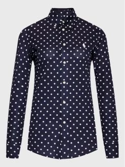 Polo Ralph Lauren Γυναίκες Casual Πουκάμισα Πουκάμισο 211881656001 Σκούρο μπλε Slim Fit -Polo Ralph Lauren Κατάστημα unnamed file 273
