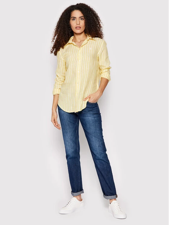 Polo Ralph Lauren Γυναίκες Casual Πουκάμισα Πουκάμισο 211780668014 Κίτρινο Relaxed Fit 4 Polo Ralph Lauren Γυναίκες Casual Πουκάμισα Πουκάμισο 211780668014 Κίτρινο Relaxed Fit - Image 2