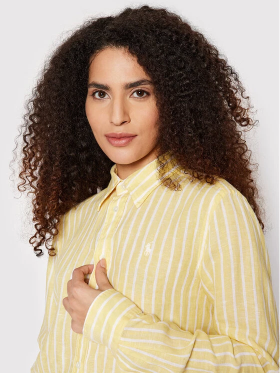 Polo Ralph Lauren Γυναίκες Casual Πουκάμισα Πουκάμισο 211780668014 Κίτρινο Relaxed Fit 6 Polo Ralph Lauren Γυναίκες Casual Πουκάμισα Πουκάμισο 211780668014 Κίτρινο Relaxed Fit - Image 4