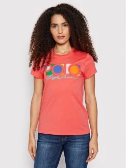 Polo Ralph Lauren Γυναίκες T-shirts T-Shirt 211856637002 Κόκκινο Regular Fit