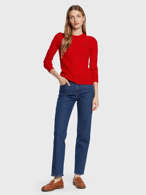 Polo Ralph Lauren Γυναίκες Πουλόβερ 211875831012 Κόκκινο Regular Fit 4 Polo Ralph Lauren Γυναίκες Πουλόβερ 211875831012 Κόκκινο Regular Fit - Image 2