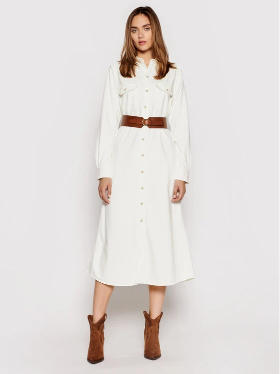 Polo Ralph Lauren Γυναίκες Φορέματα σε Στυλ Πουκάμισο & Σεμιζιέ Φόρεμα πουκάμισο 211834041001 Μπεζ Regular Fit 4 Polo Ralph Lauren Γυναίκες Φορέματα σε Στυλ Πουκάμισο & Σεμιζιέ Φόρεμα πουκάμισο 211834041001 Μπεζ Regular Fit - Image 2