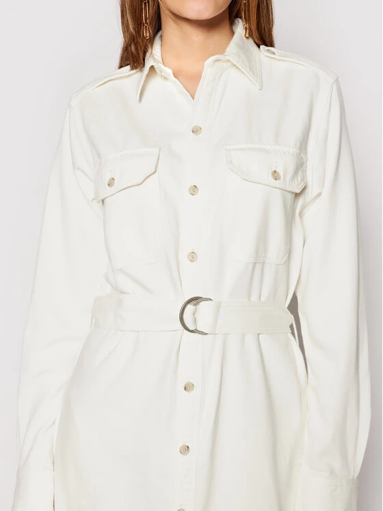 Polo Ralph Lauren Γυναίκες Φορέματα σε Στυλ Πουκάμισο & Σεμιζιέ Φόρεμα πουκάμισο 211834041001 Μπεζ Regular Fit 6 Polo Ralph Lauren Γυναίκες Φορέματα σε Στυλ Πουκάμισο & Σεμιζιέ Φόρεμα πουκάμισο 211834041001 Μπεζ Regular Fit - Image 4