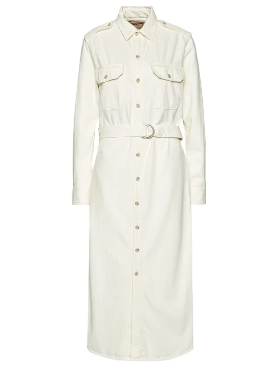 Polo Ralph Lauren Γυναίκες Φορέματα σε Στυλ Πουκάμισο & Σεμιζιέ Φόρεμα πουκάμισο 211834041001 Μπεζ Regular Fit 7 Polo Ralph Lauren Γυναίκες Φορέματα σε Στυλ Πουκάμισο & Σεμιζιέ Φόρεμα πουκάμισο 211834041001 Μπεζ Regular Fit - Image 5